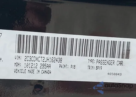 2018 Dodge Charger R/T Rwd from USA, damaged, VIN 2C3CDXCT2JH162438